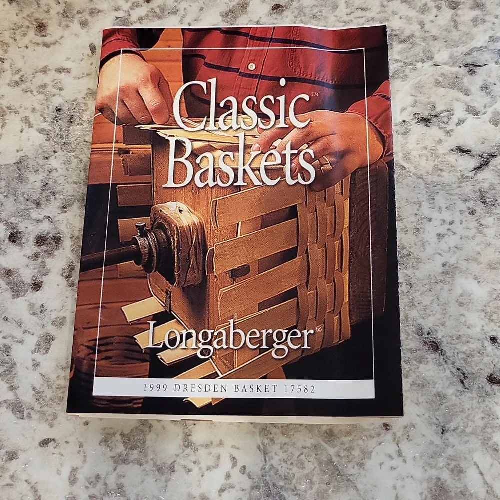 Longaberger 1999 Dresden Basket with Handle and 2 Liners
